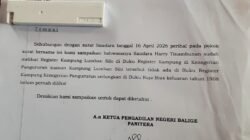 Surat Resmi PN Balige: Nama Lumban Silo Tak Ada dalam Buku Register Kampung Masa Kolonial, Dokumen Raja Bius 1908 Belum Pernah Ditemukan Surat Resmi PN Balige: Nama Lumban Silo Tak Ada dalam Buku Register Kampung Masa Kolonial, Dokumen Raja Bius 1908 Belum Pernah Ditemukan
