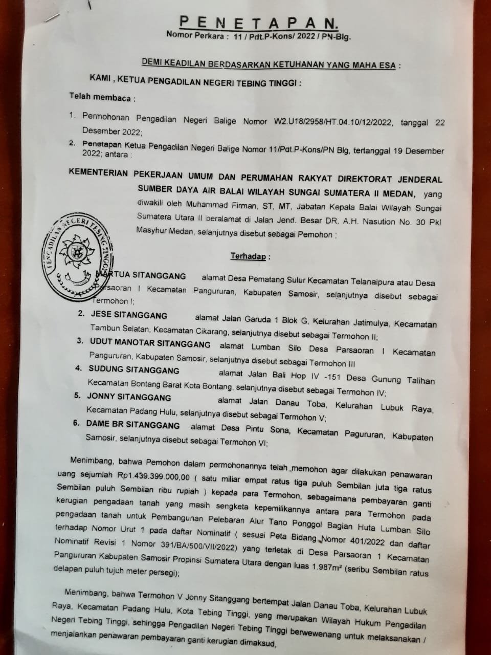 Surat Resmi PN Balige: Nama Lumban Silo Tak Ada dalam Buku Register Kampung Masa Kolonial, Dokumen Raja Bius 1908 Belum Pernah Ditemukan Surat Resmi PN Balige: Nama Lumban Silo Tak Ada dalam Buku Register Kampung Masa Kolonial, Dokumen Raja Bius 1908 Belum Pernah Ditemukan