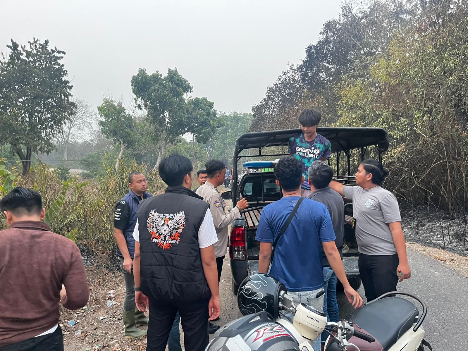 Gerak Cepat Polisi Ogan ilir Terduga Pelaku Pembakaran Lahan di Ulak Segelung Diamankan