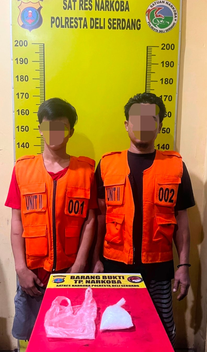 Pengendar dan Barang Bukti 153 Gram Sabu Diamankan Satres Narkoba Polresta Deli Serdang