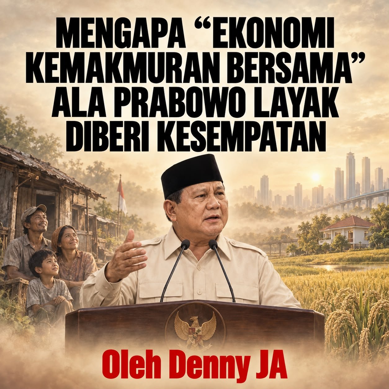 MENGAPA “EKONOMI KEMAKMURAN BERSAMA” ALA PRABOWO LAYAK DIBERI KESEMPATAN MENGAPA “EKONOMI KEMAKMURAN BERSAMA” ALA PRABOWO LAYAK DIBERI KESEMPATAN