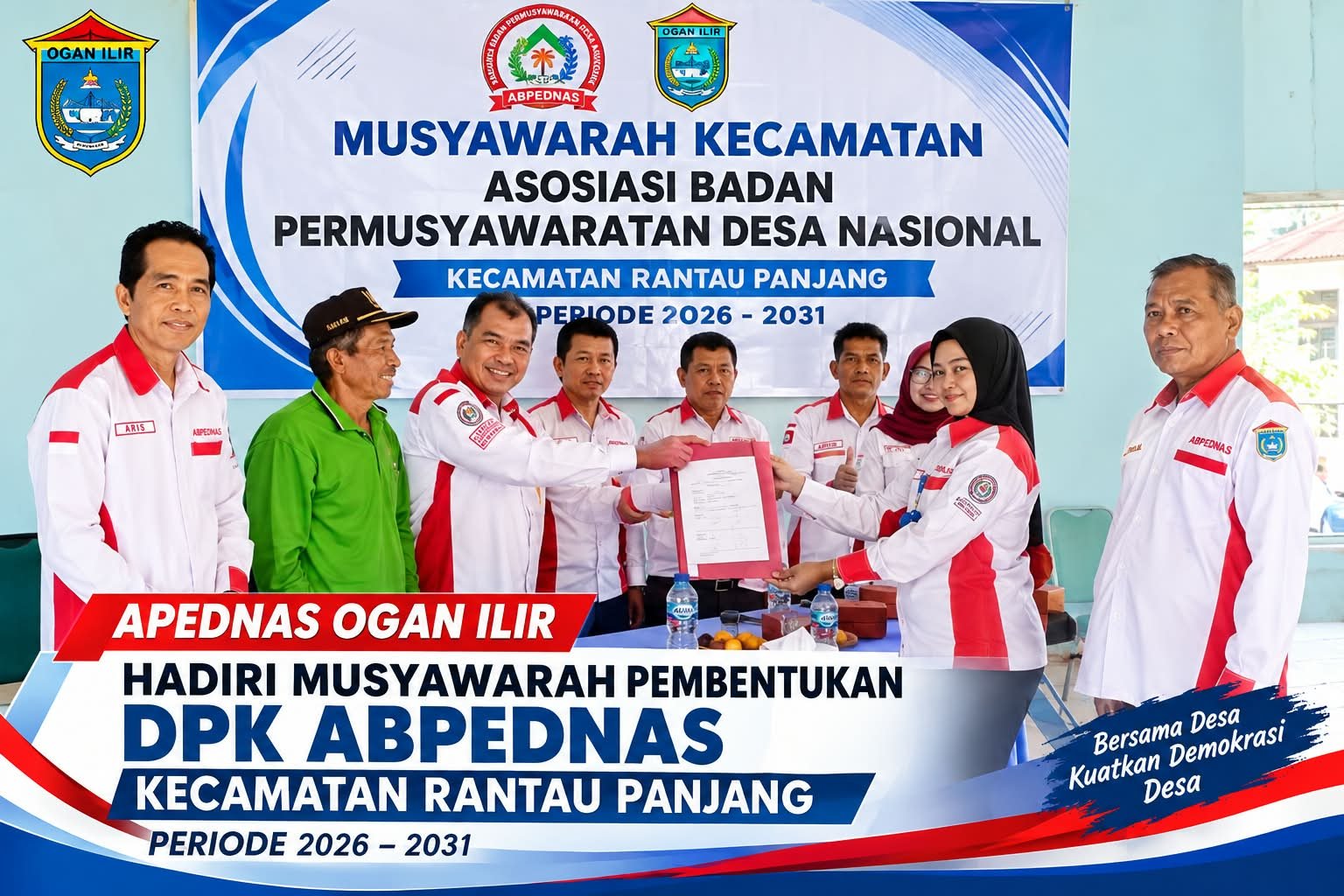 APEDNAS Ogan Ilir Hadiri Musyawarah Pembentukan DPK ABPEDNAS Kecamatan Rantau Panjang Periode 2026–2031