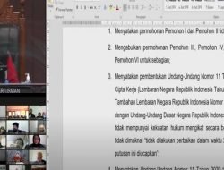 MK Putuskan UU Cipta Kerja Bertentangan dengan UUD 1945, Pemerintah Dilarang Buat Peraturan Turunan