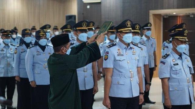 Kakanwil Kemenkumham Sumsel Lantik 20 Pejabat, Ini Nama dan Jabatannya