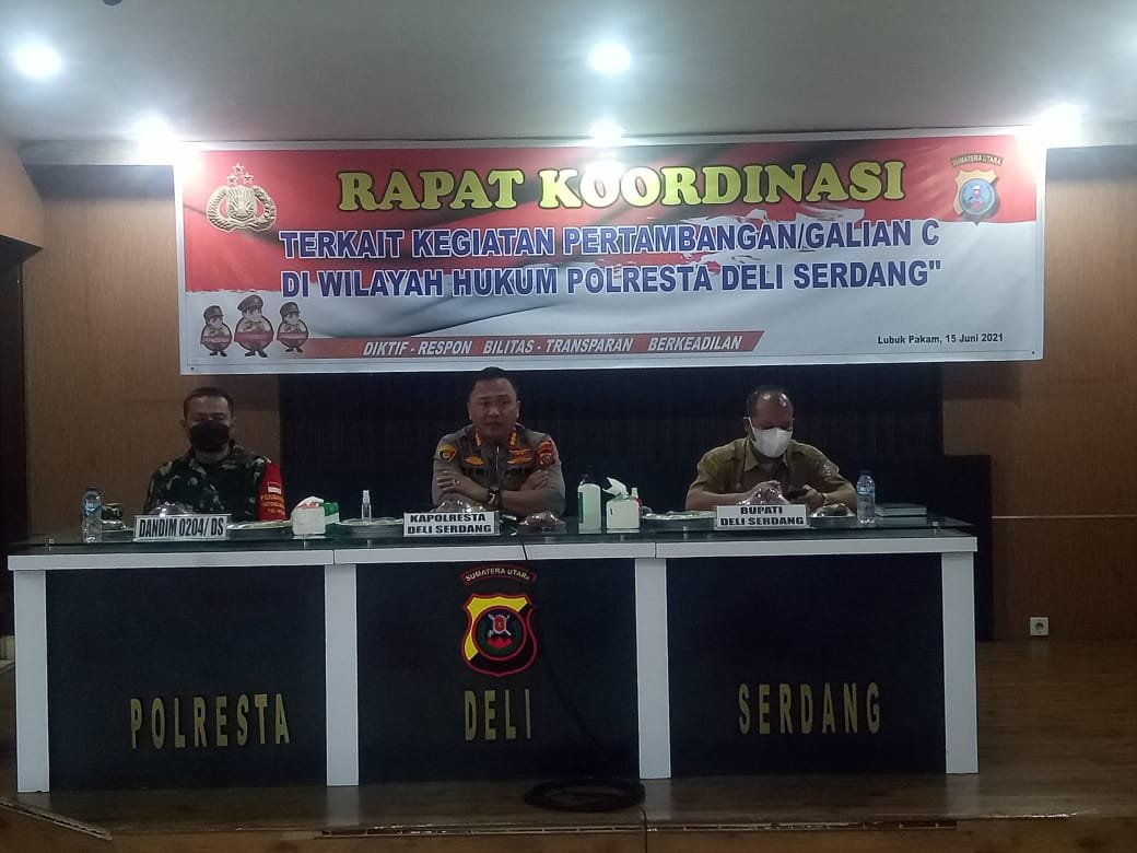Polresta Dan Pemkab Deli Serdang Gelar Rakor Pertambangan Liar, Akan Panggil Pemain Galian C Polresta Dan Pemkab Deli Serdang Gelar Rakor Pertambangan Liar, Akan Panggil Pemain Galian C
