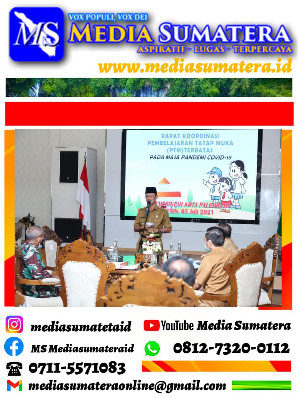 Zona Merah, Walikota Palembang Tunda Rencana Sekolah Tatap Muka Terbatas Zona Merah, Walikota Palembang Tunda Rencana Sekolah Tatap Muka Terbatas