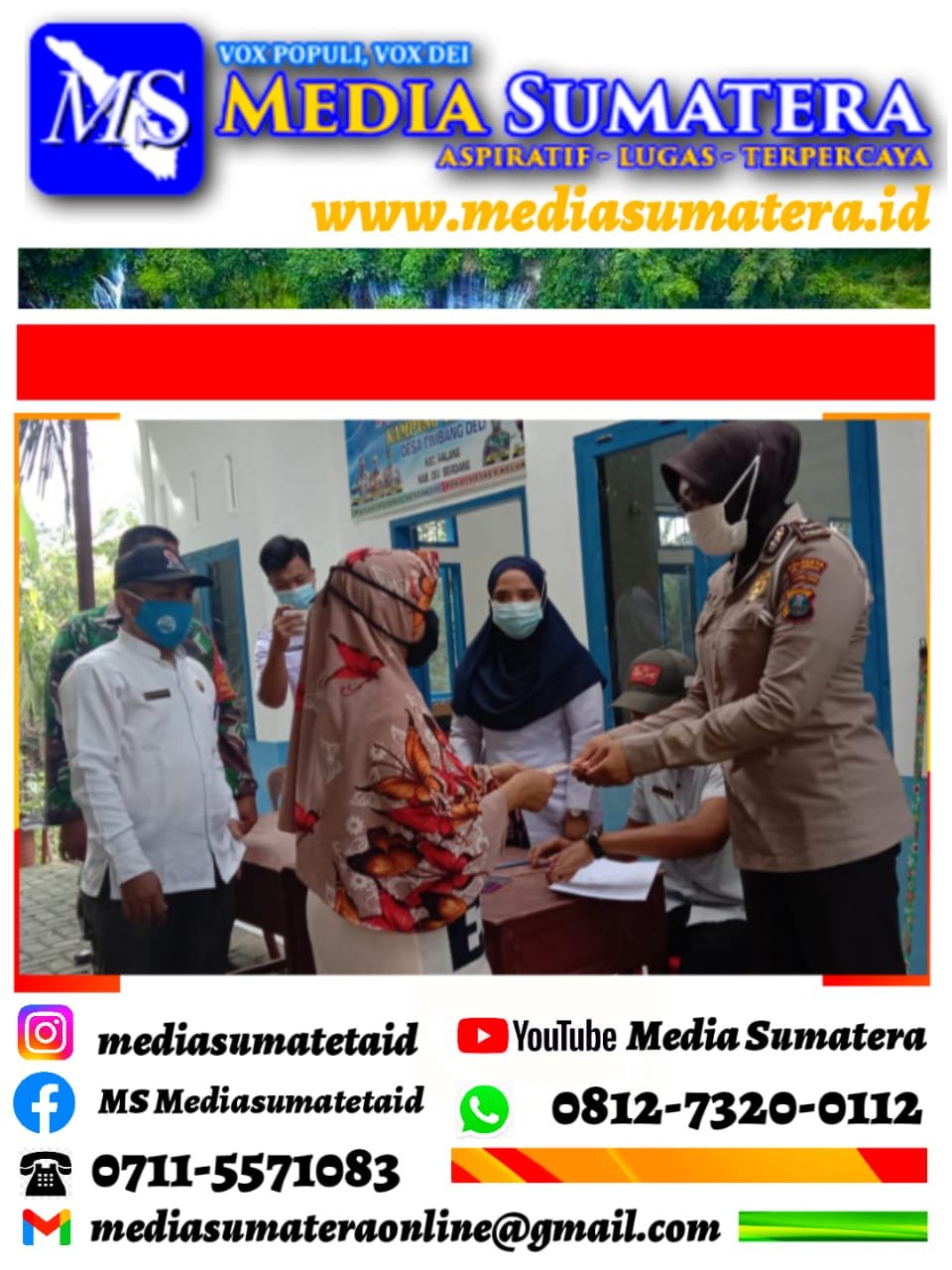 Bhabinkamtibmas Polsek Galang Polresta Deli Serdang Kawal Penyaluran BLT Dana Desa Binaanya Bhabinkamtibmas Polsek Galang Polresta Deli Serdang Kawal Penyaluran BLT Dana Desa Binaanya
