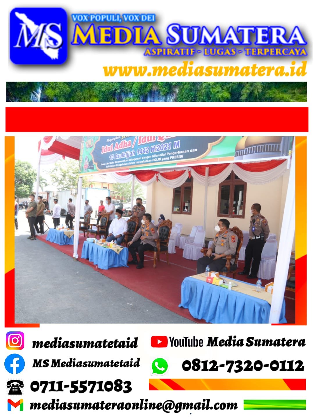 Polresta Deli Serdang Sembelih Hewan Qurban Sepuluh Ekor Sapi Dan Sembilan Ekor Kambing di Hari Raya Idul Adha 1442 H
