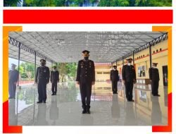 Polresta Deli Serdang khidmat mengikuti upacara Detik-Detik Proklamasi Kemerdekaan RI Ke 76 Yang Dilaksanakan Secara Virtual