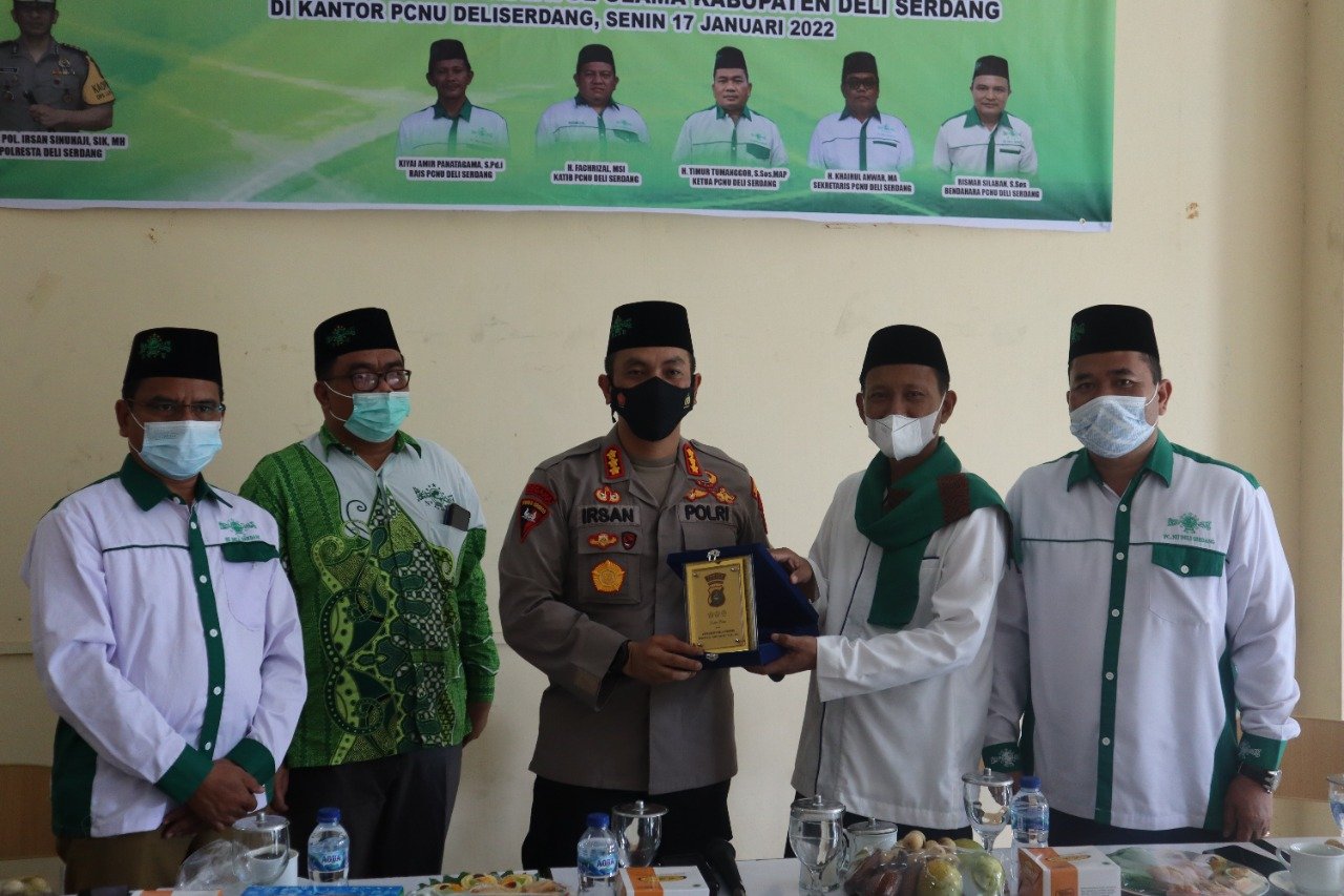 Kapolresta Deli Serdang Silaturahim Ke PC.NU Kab. Deli Serdang