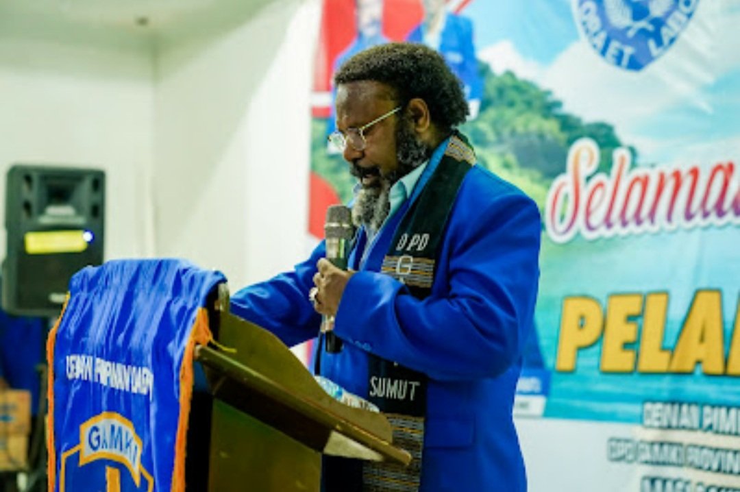 Williem Wandik Lantik DPD GAMKI Provinsi Sumut Masa Bakti 2021-2024