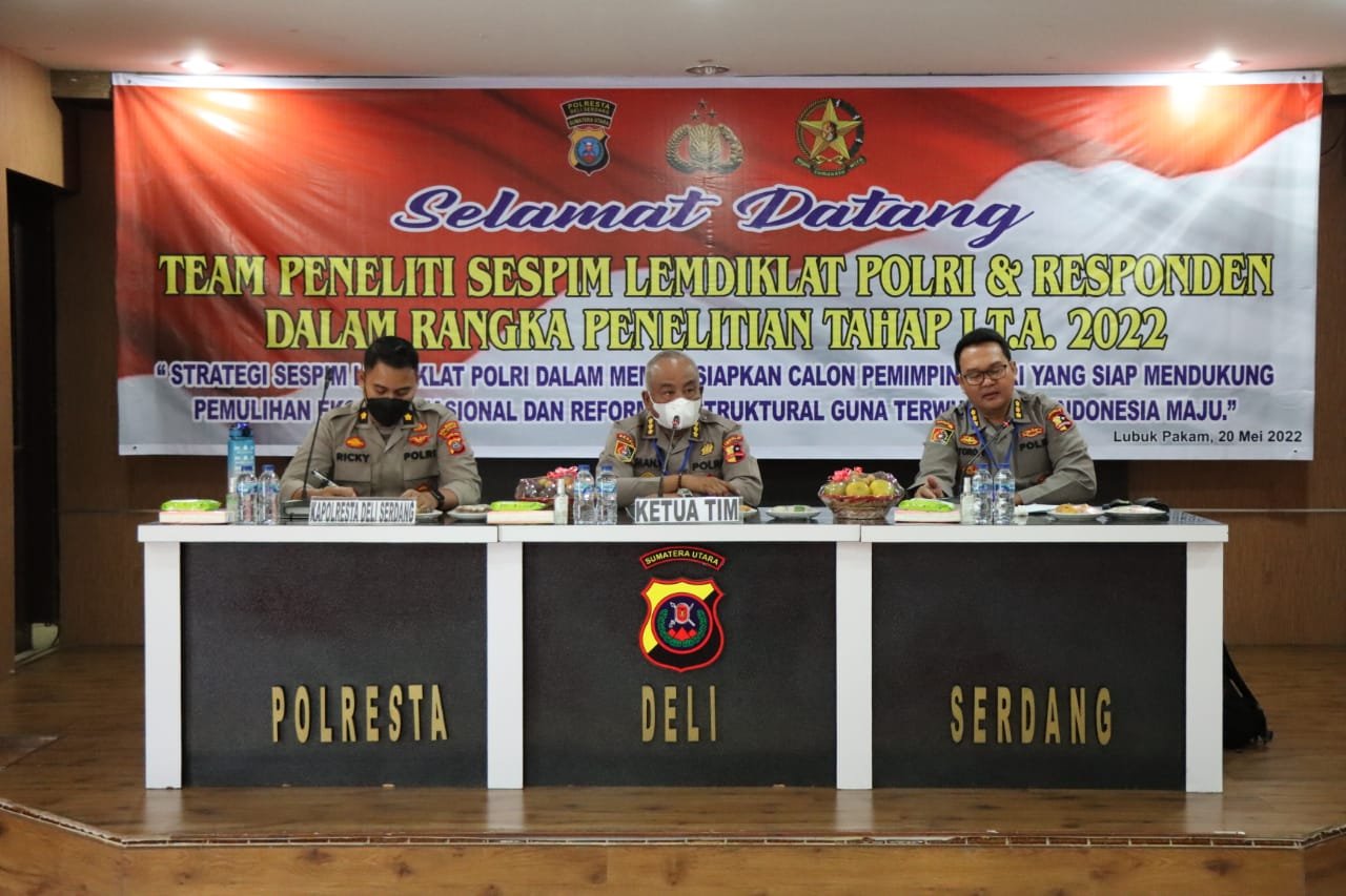 Team Peneliti Sespim Lemdiklat Polri Kunker Ke Polresta Deli Serdang