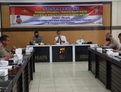 Polresta Deli Serdang Terima Sosialisasi Standard Operasional Prosedur Bidkum Polda Sumut