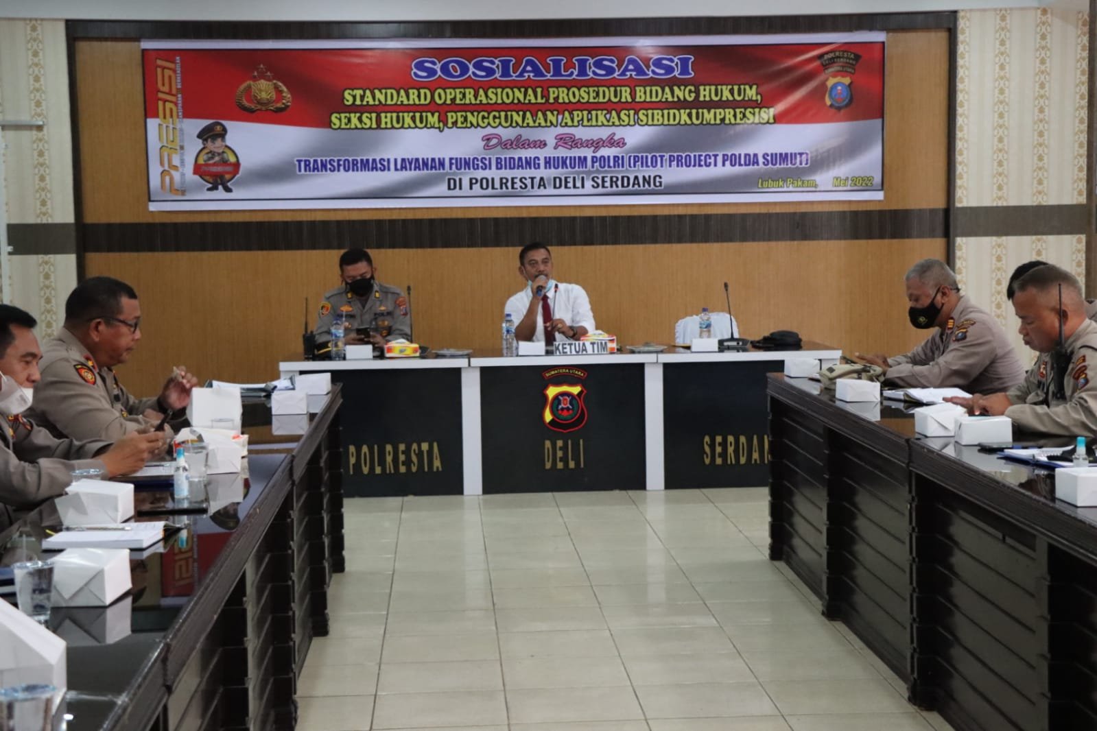 Polresta Deli Serdang Terima Sosialisasi Standard Operasional Prosedur Bidkum Polda Sumut