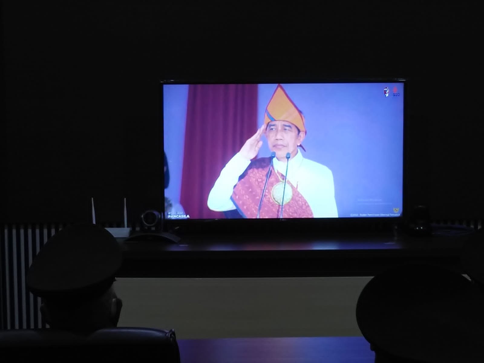 Polresta Deli Serdang Ikuti Upacara Hari Lahir Pancasila Secara Live