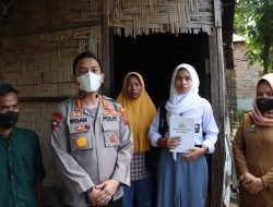 Kapolresta Deli Serdang Beri Bantuan Beasiswa kepada Anak Putus Sekolah