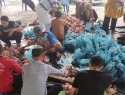 Polresta Deli Serdang Sembelihan 14 Ekor Lembu, 17 Ekor Kambing Qurban