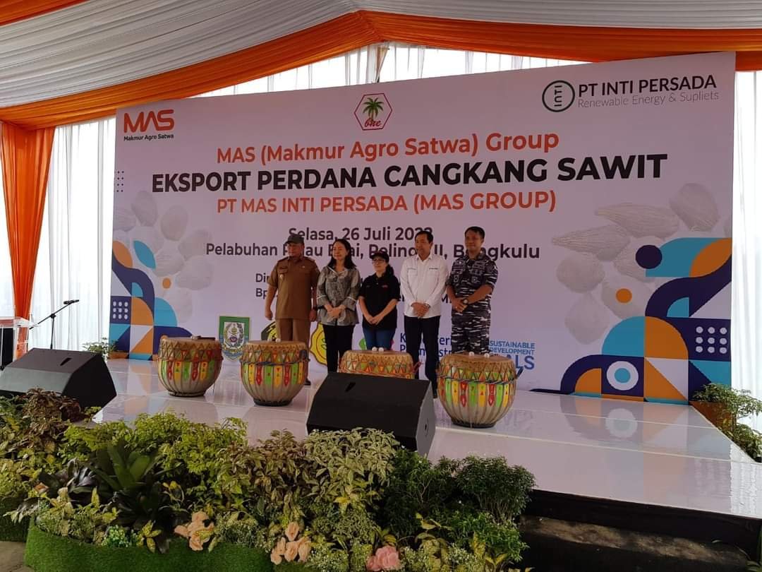 PT MAS sukses melaksanakan ekspor perdana cangkang sawit ke Thailand di Bengkulu