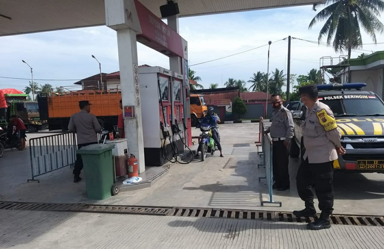 Polsek Beringin Polresta Deli Serdang Monitoring Ketersediaan BBM Di SPBU