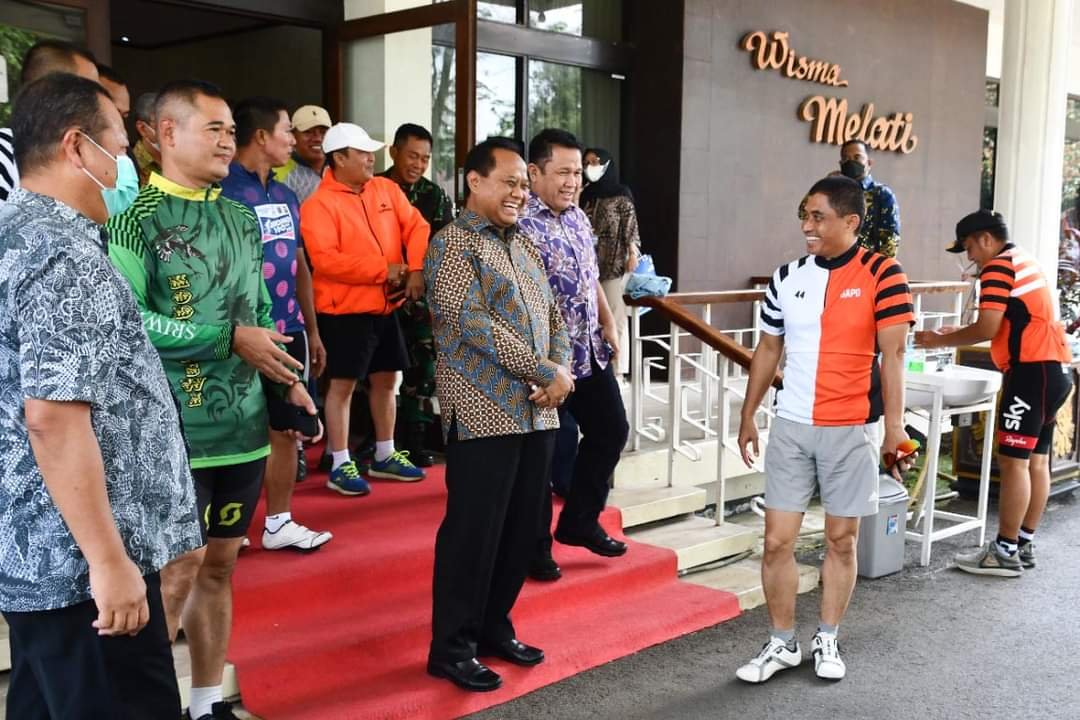Jaga Kebugaran dan Silaturahmi, Danrem 044/Gapo Gowes Sambangi PT. Pusri Palembang