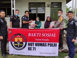 Sambut HUT Humas Polri Ke-71, Polresta Deli Serdang Bagikan Sembako Ke Anak Yatim Dan Kaum Duafa