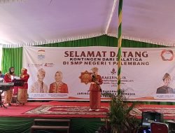 Kunjungan Kontingen JKPI Kota Salatiga di SMP Negeri 1 Palembang
