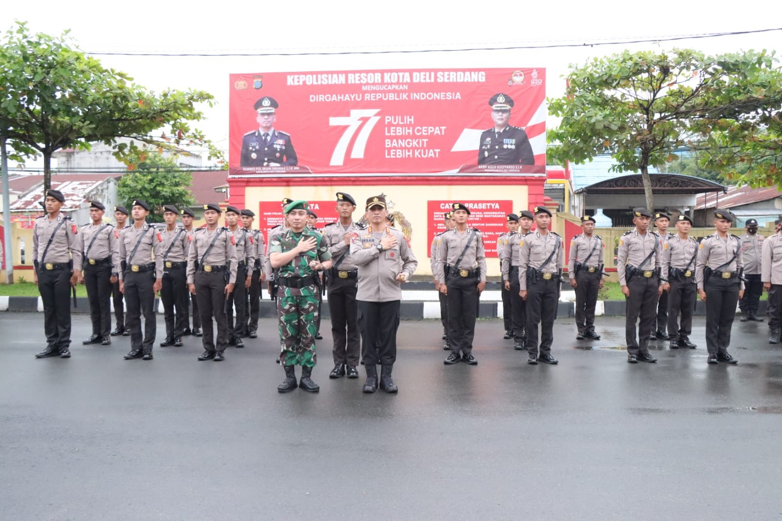 Dandim 0204 DS Dan Kapolresta Apel Sinergitas Di Mapolresta Deli Serdang