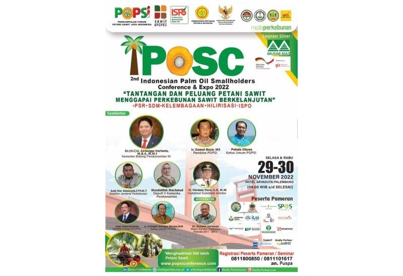 IPOSC 2022 Bakal Dihadiri 800 Petani Sawit, Jadi Wadah Sosialisasi Tata Kelola Sawit Rakyat IPOSC 2022 Bakal Dihadiri 800 Petani Sawit, Jadi Wadah Sosialisasi Tata Kelola Sawit Rakyat