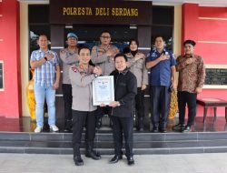 Lemkapi Anugerahkan Presisi Award Kepada Polresta Deli Serdang