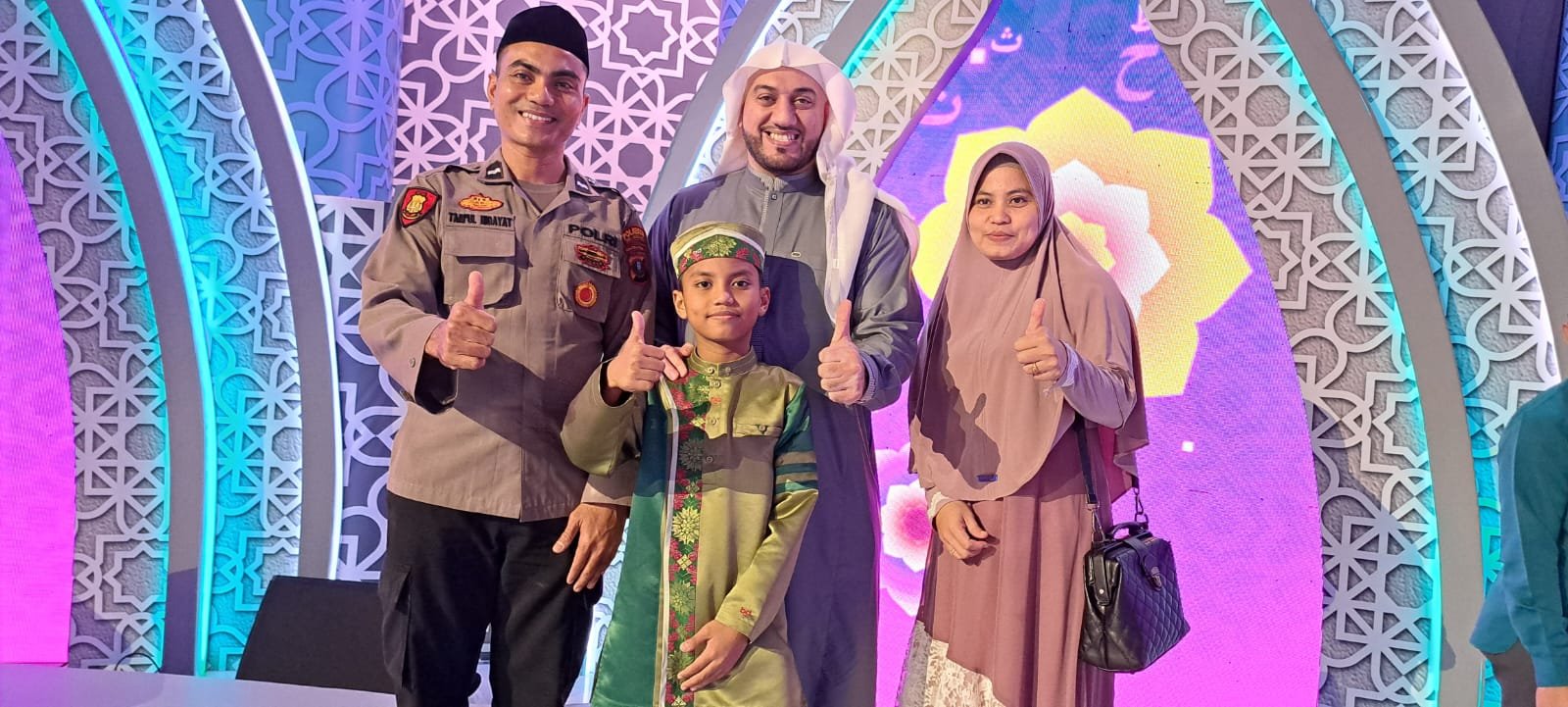 Aipda Tabi'ul Hidayat, Personil Polresta Deli Serdang Tampil Sebagai Qori di Acara Hafizh Indonesia 2023