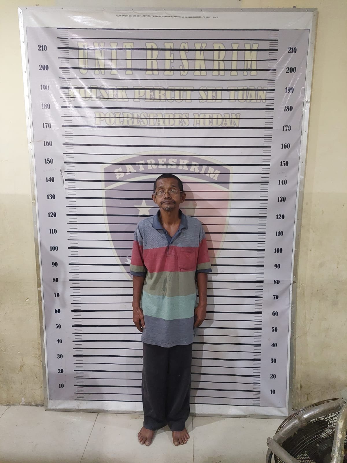 Polsek Percut Sei Tuan Ciduk Pelaku Pencurian Kran Besi Pintu Air