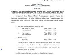 Ini Jadwal Kerja Samsat IV Palembang Selama Bulan Puasa