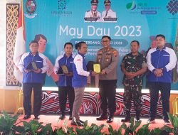 Peringati Hari Buruh, Wakapolresta Deli Serdang Hadiri Giat May Day