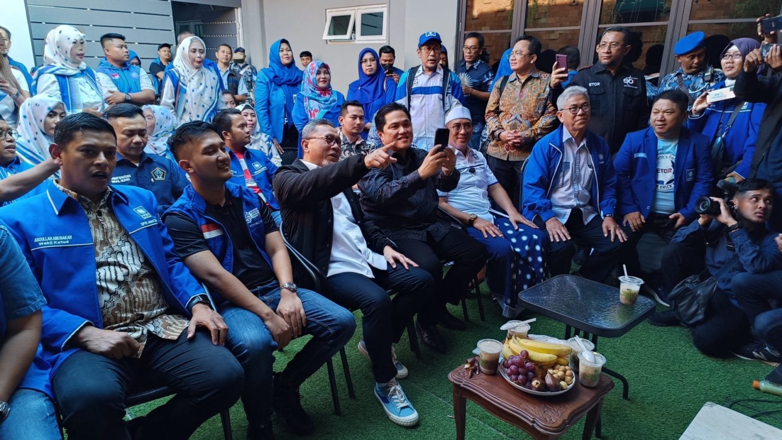 Erick Thohir Datang ke Rumah PAN Jatim, Ahmad Rizki Sadig Ketua DPW PAN Jatim: Suatu Kehormatan