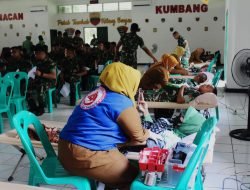 Sambut HUT Yonif Mekanis 121/MK Ke – 61, Batalyon Infanteri Mekanis 121/MK Gelar Donor Darah