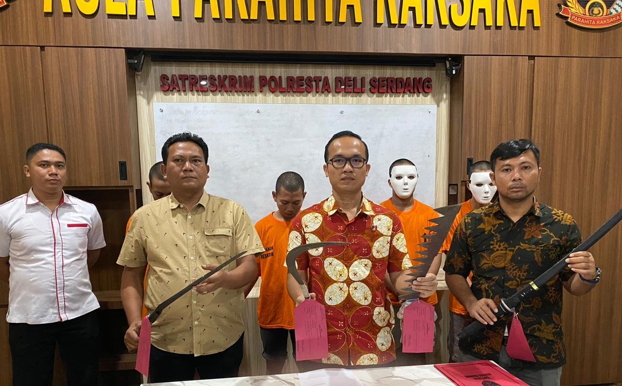 Sat Reskrim Polresta Deli Serdang Ciduk Geng Motor
