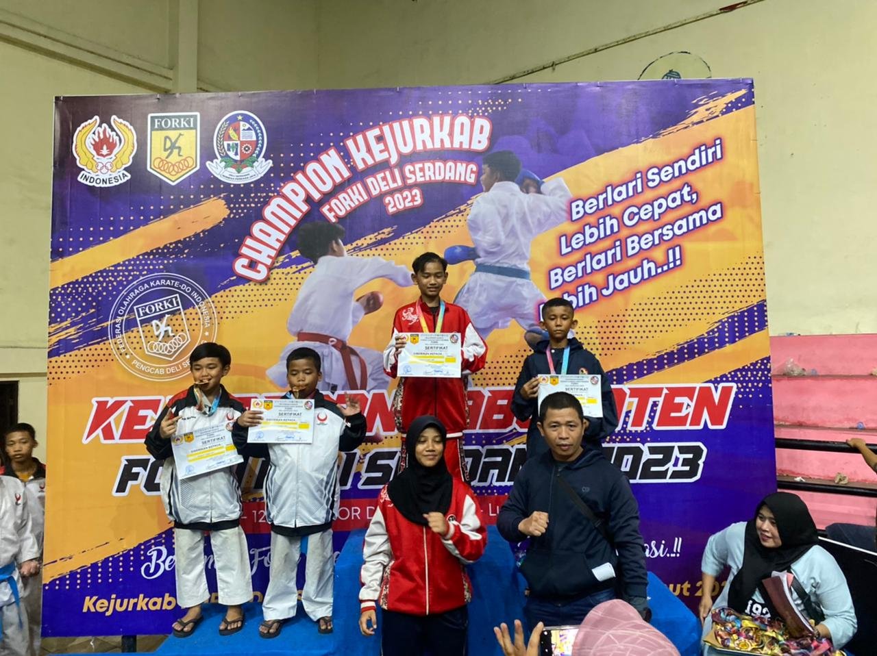 Justiar Noer Lumban Gaol Raih Medali Perak, Champion Kejurkab Forki Deli Sedang