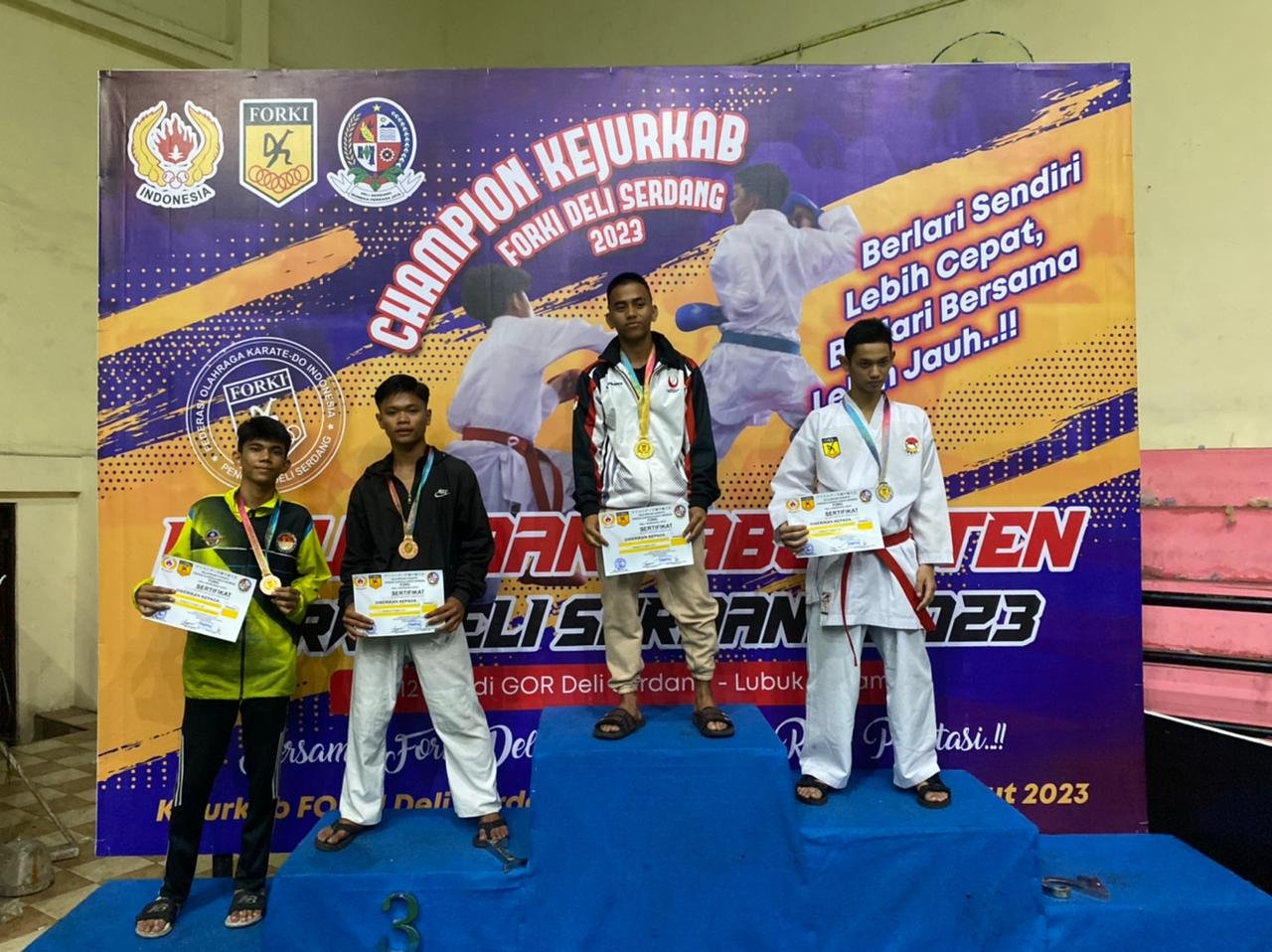 Rouin Romito Lumban Gaol Raih Medali Perunggu, Champion Kejurkab Forki Deli Sedang Rouin Romito Lumban Gaol Raih Medali Perunggu, Champion Kejurkab Forki Deli Sedang