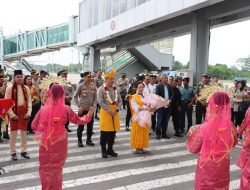 Kapolresta Deli Serdang Sambut Kapolda Sumut Yang Baru