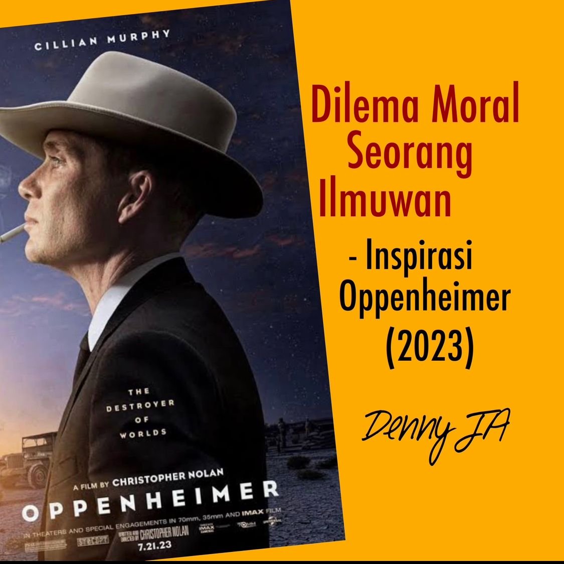 DILEMA MORAL SEORANG ILMUWAN DILEMA MORAL SEORANG ILMUWAN