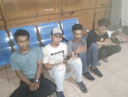 4 Pelaku Pencuri Tiang Fiber Optik Diamankan Polsek Pagar Merbau