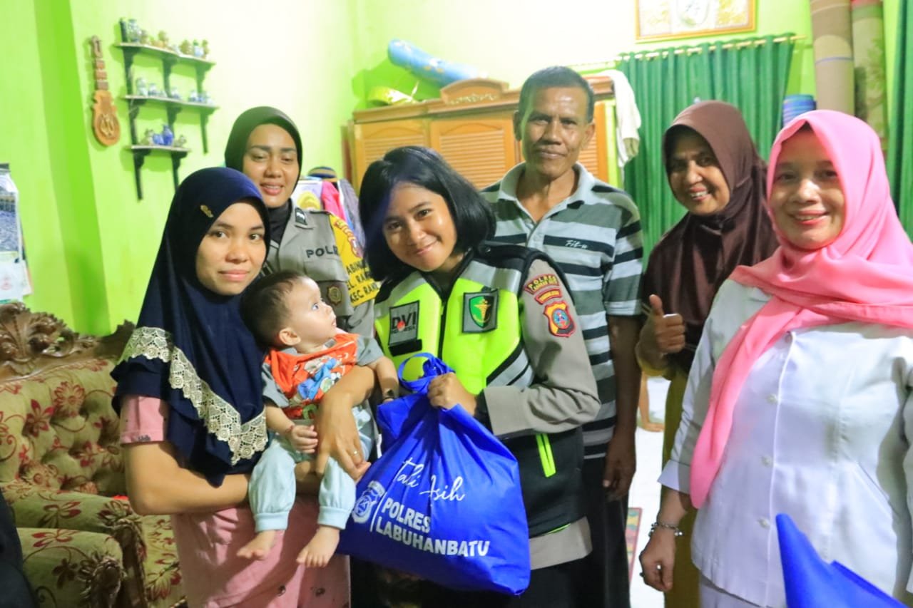 Polres Labuhan Batu Giat Peduli Stunting, Untuk Anak-Anak Pengidap Stunting
