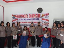 Sambut Hari Jadi Polwan ke 75, Polwan Polresta Deli Serdang Giat Donor Darah