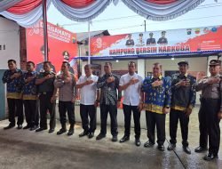 Kapolresta Deli Serdang Resmikan Kampung Bersih Narkoba