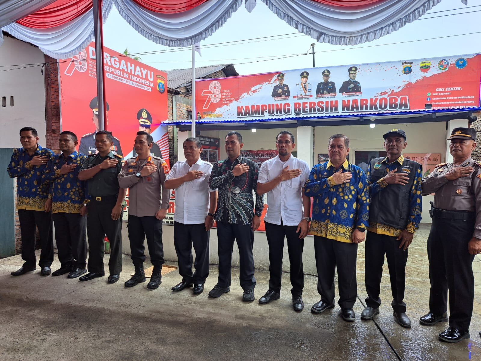 Kapolresta Deli Serdang Resmikan Kampung Bersih Narkoba
