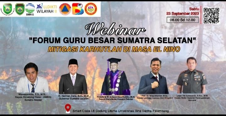 UBD Lakukan Webinar Forum Guru Besar Tentang Mitigasi Karhutlah