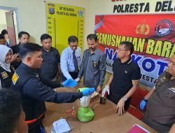 Polresta Deli Serdang Musnakan 1,5 Kg Sabu
