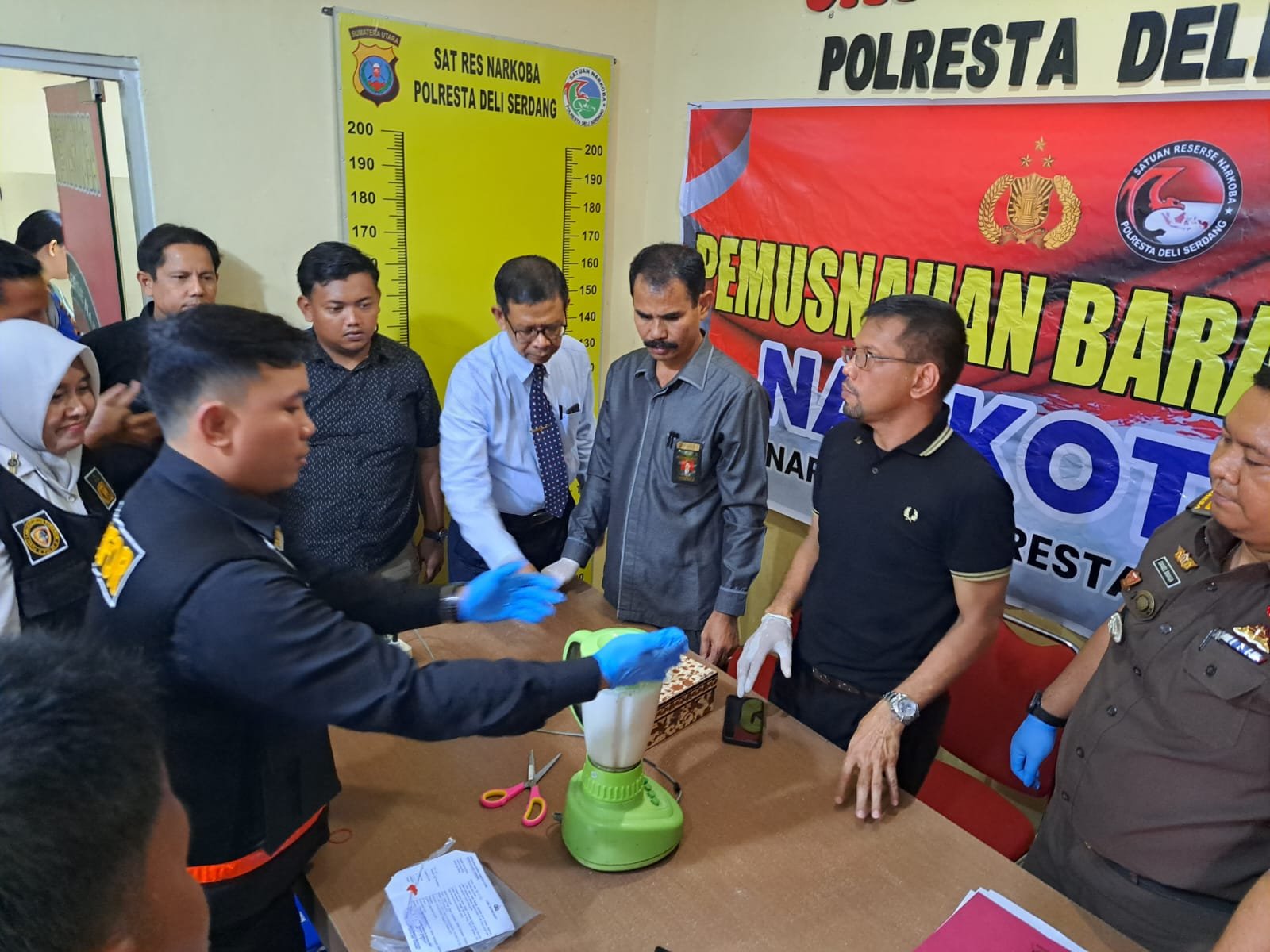 Polresta Deli Serdang Musnakan 1,5 Kg Sabu