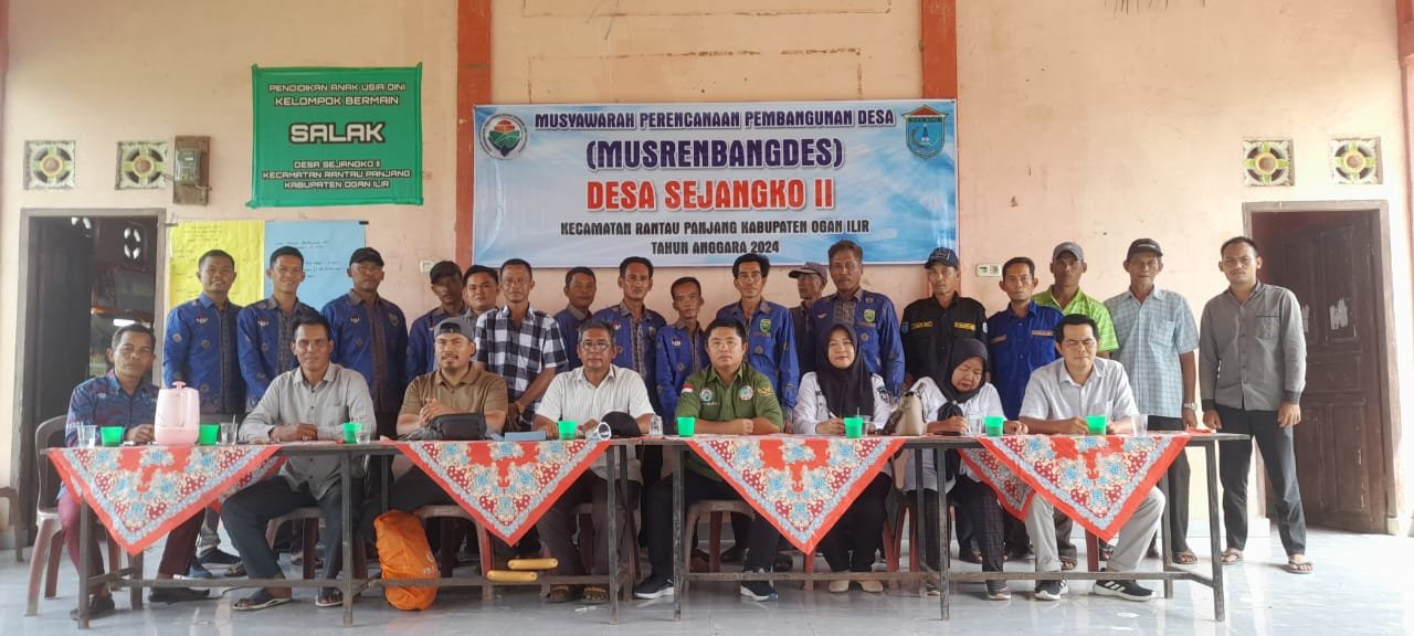 Desa Sejangko II kecamatan Rantau Panjang Kabupaten Ogan Ilir Melaksanakan Musrenbangdes (musawarah perencanaan pembangunan desa) Tahun Anggaran 2024 Desa Sejangko II kecamatan Rantau Panjang Kabupaten Ogan Ilir Melaksanakan Musrenbangdes (musawarah perencanaan pembangunan desa) Tahun Anggaran 2024