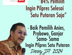 Ekspresi Data: 84% PEMILIH INGIN PILPRES SATU PUTARAN SAJA